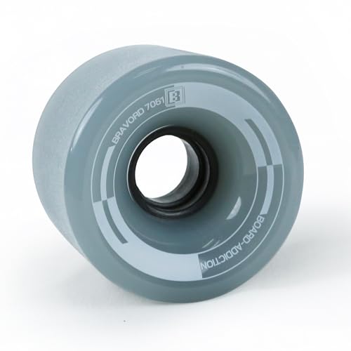 BRAVORD Longboard Wheels 70MM 82A Professional Cruising Wheels for Cruisers and Longboards– Set of 4