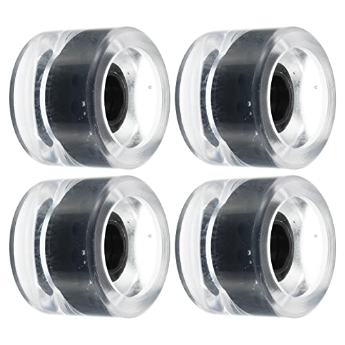 PATIKIL 70mm 78A Longboard Wheel Soft, 4 Pack Cruiser Wheels Street Wheels for Skateboards Skateboard Wheel Replacement PU, Clear Black