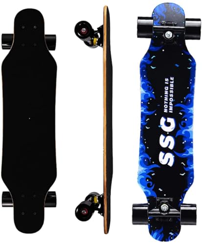31 Inch Small Longboard Carving Cruising Skateboard with 8 Layer Maple Deck Skate Board for Adult Youth Kid Beginner Girl and Boy T-Tool Included