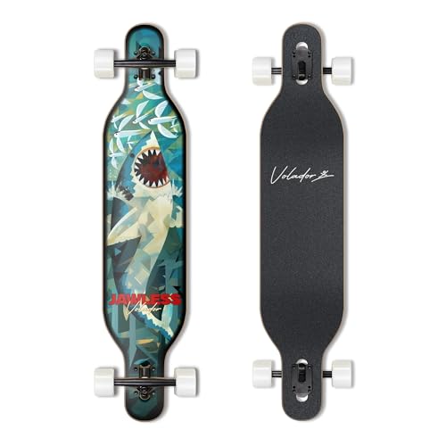 VOLADOR Urban Freeride Pro Longboard| Adaptive Cruiser 42inch| North America Maple| Camber Concave Drop Through Longboard Complete| Setup for Urban Commuting (Jaws)
