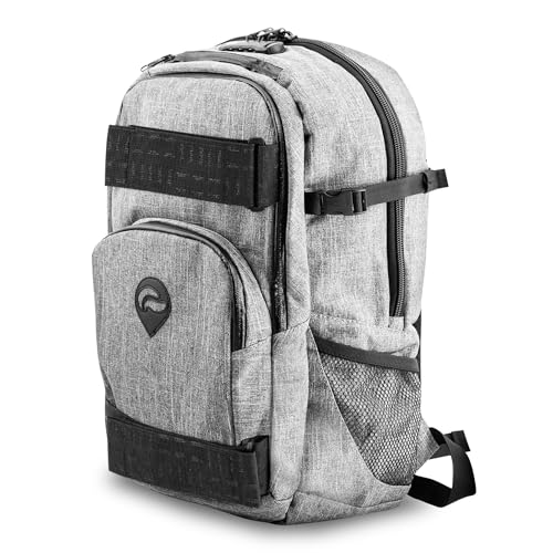 Skunk Nomad Skaters Backpack - Smell Proof - Water Proof - With Combination Lock (Gray)