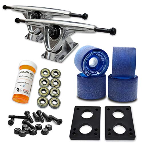 Yocaher Longboard Skateboard Trucks Combo Set 71mm Wheels + 7
